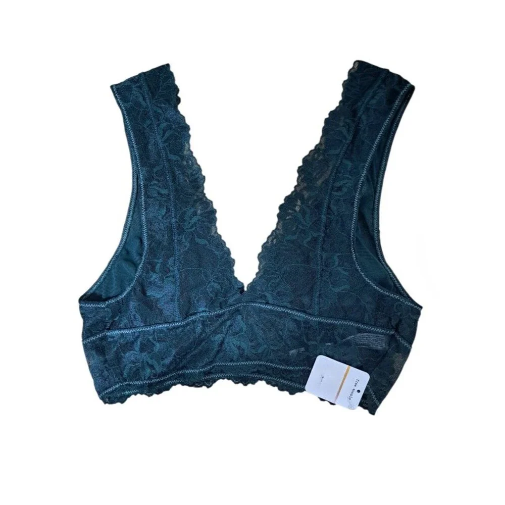 Free People Women's Green Lace Bralette Boho Sz Small